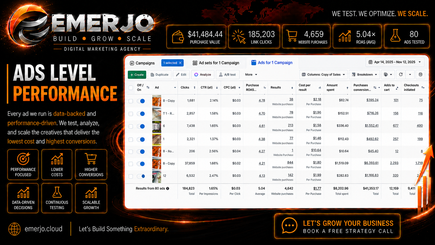 Meta Ads results summary